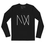 Milton Wes Art Logo Long Sleeve Shirt in black, front view with the white MW logo across the chest.