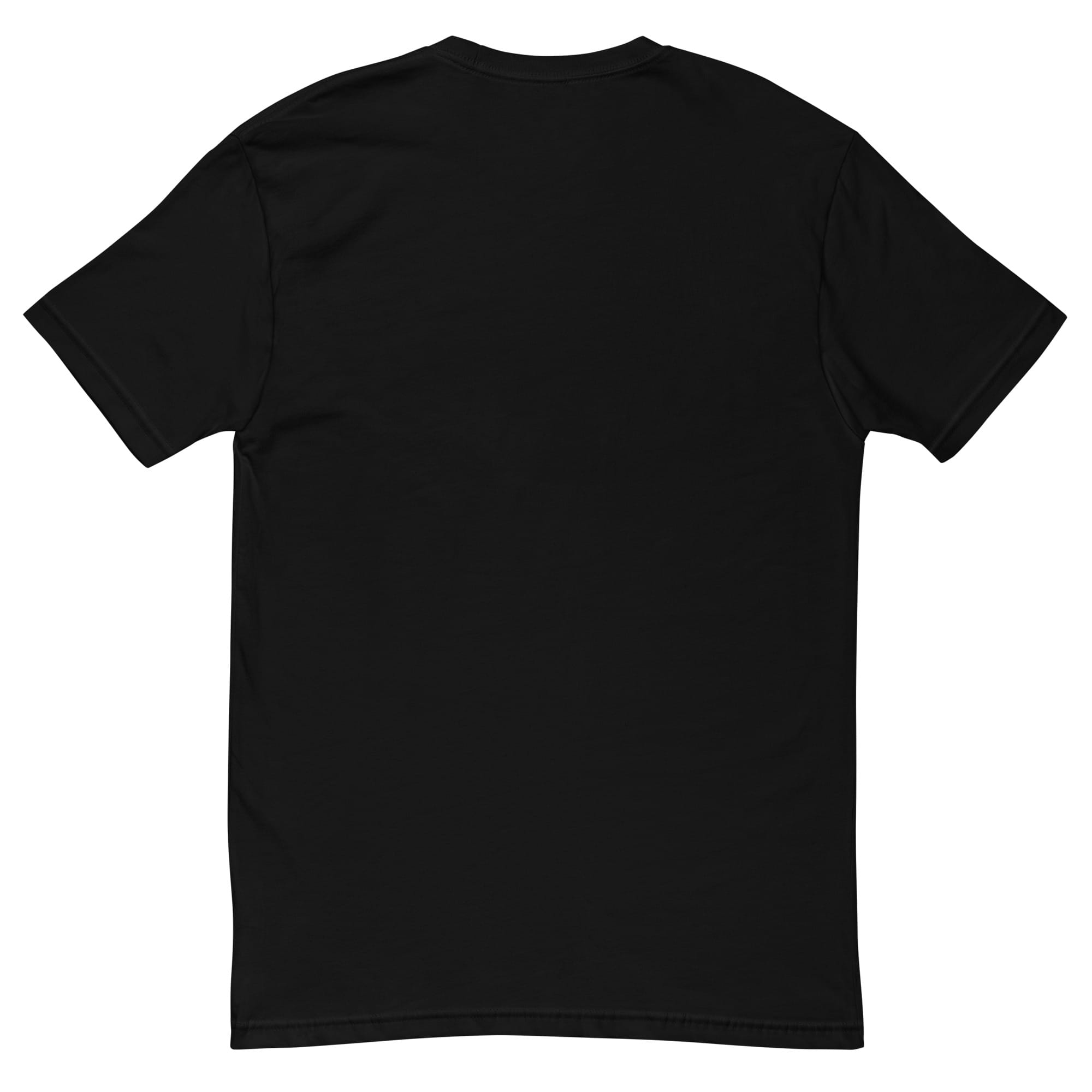 Milton Wes Dimensional Face T-Shirt in black, plain back view with no print.