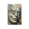 Limited edition abstract artwork ‘Whispers of Eternity - Enigmatic Woman Aluminum Print’ printed on premium metal, a bold, exclusive piece for modern art enthusiasts by Milton Wes Art.