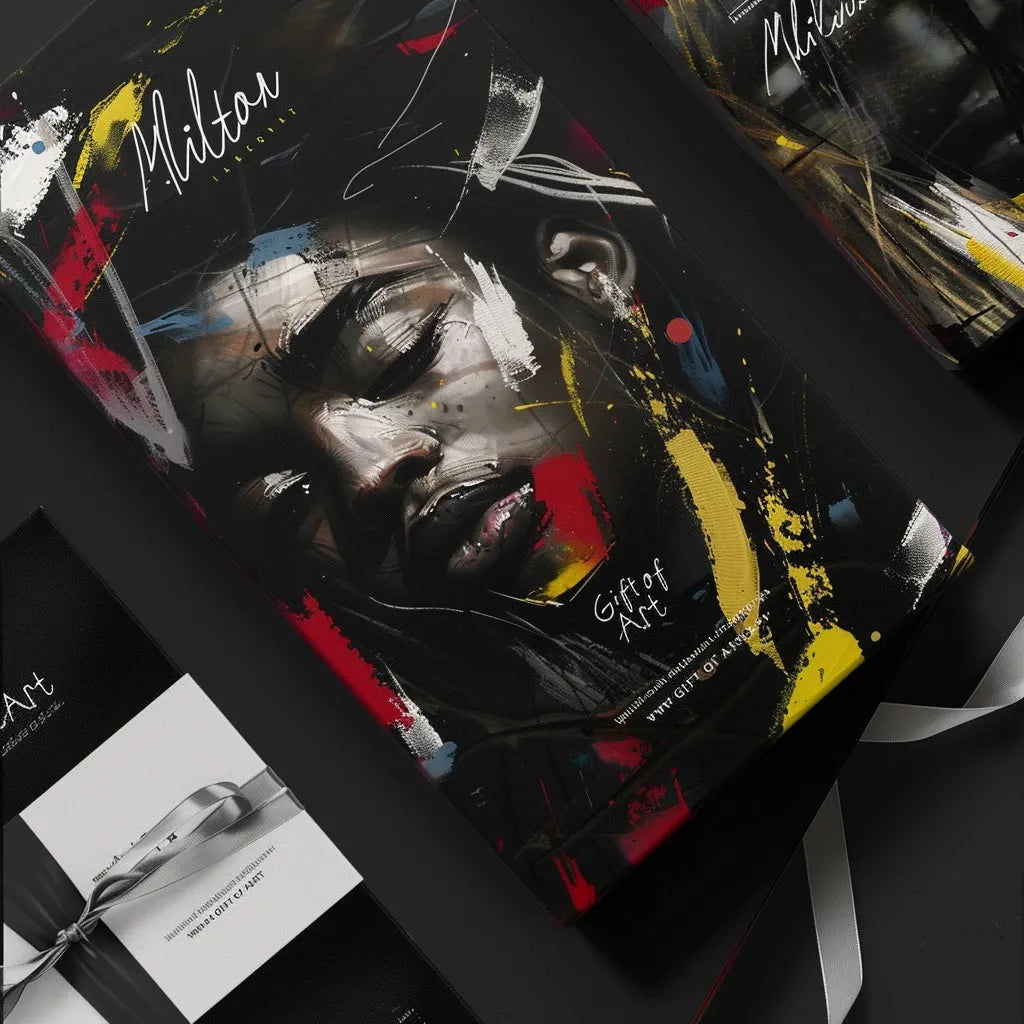 Milton Wes Art Collector’s Credit styled in modern luxury interior with minimalist decor and gift card display
