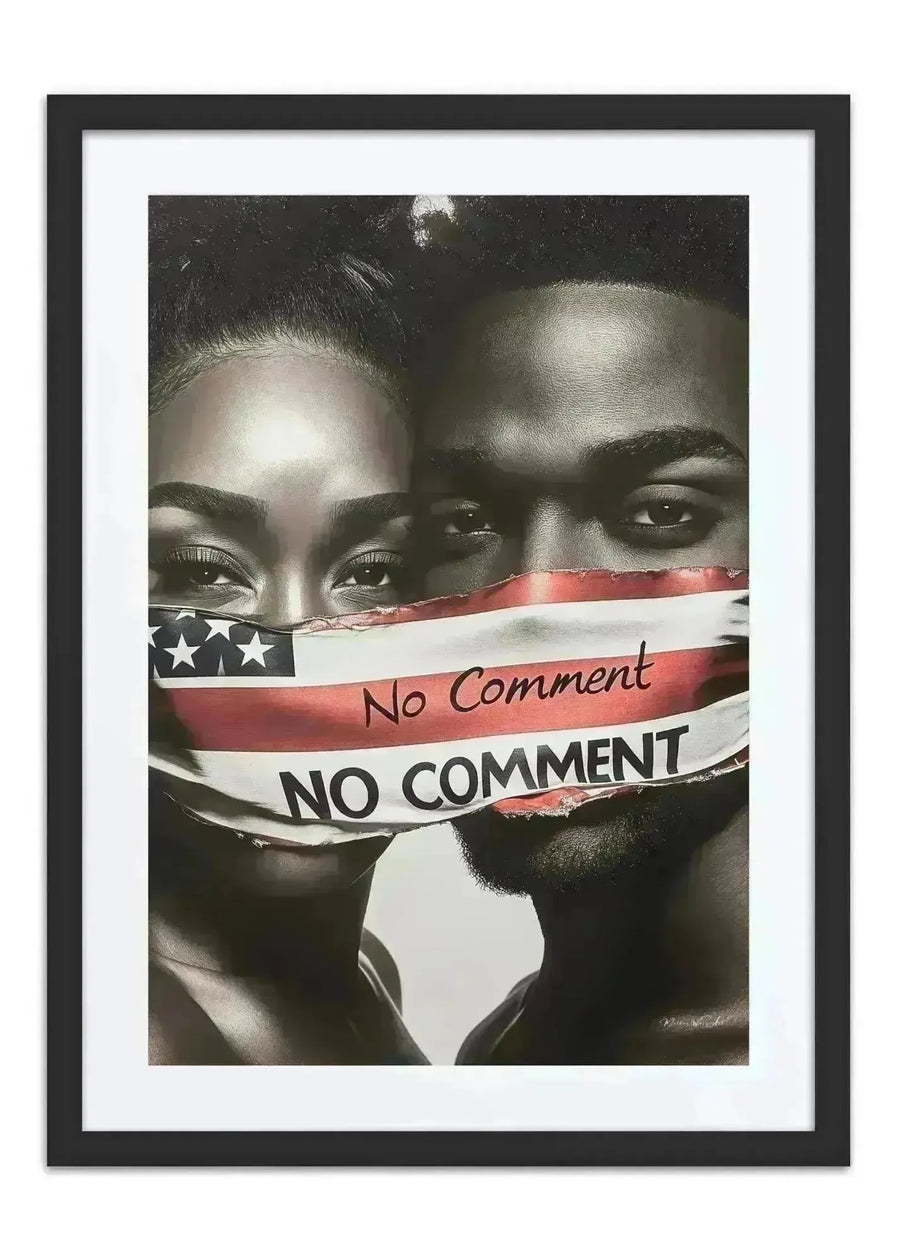 Framed Wall Art, No Comment America - Milton Wes Art