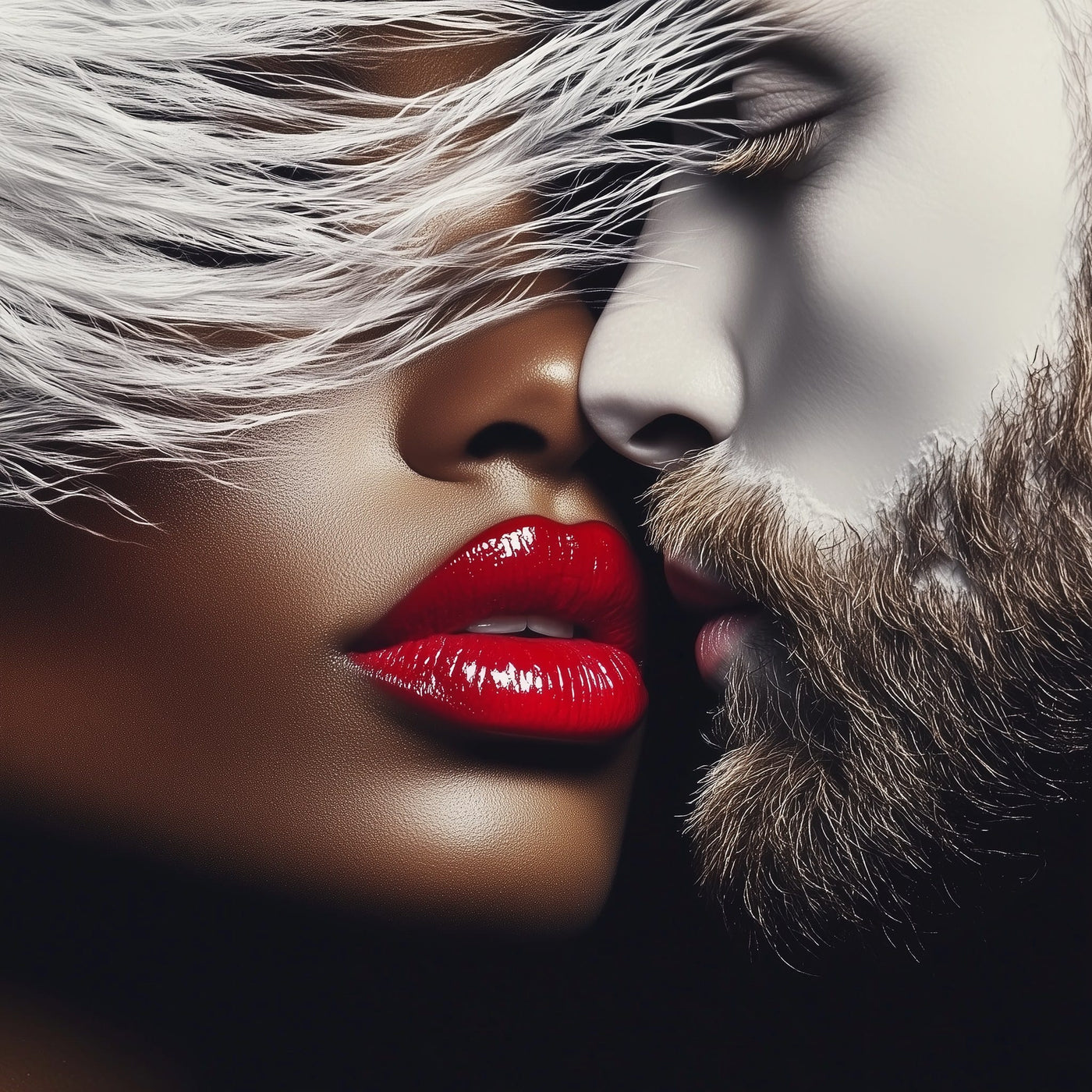 Passionate Lovers | One of One Contemporary Framed Wall Art, 24x18, Harlem NYC by Corey Wesley, 24 × 18 in Framed Artwork contemporary artwork, Milton Wes Art. view 1