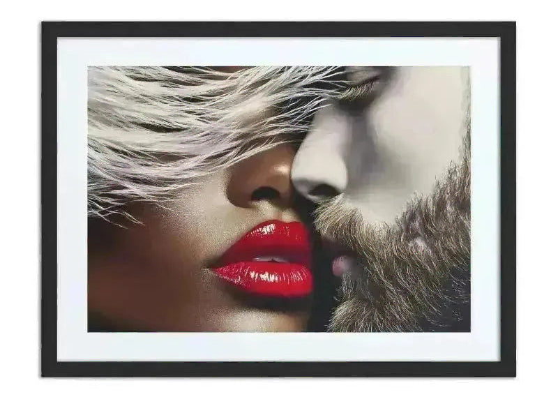 Passionate Lovers | One of One Contemporary Framed Wall Art, 24x18, Harlem NYC by Corey Wesley, 24 × 18 in Framed Artwork contemporary artwork, Milton Wes Art. view 3
