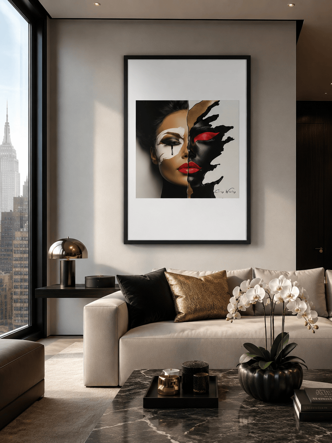 Shiny and Vanished | Contemporary Framed Artwork, Harlem NYC by Corey Wesley, 24 × 36 in Framed Artwork contemporary artwork, Milton Wes Art. view 2