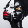 The Face That Trauma Built — one of one framed contemporary work by Harlem artist Corey Wesley, 24x36, Milton Wes Art, Harlem NYC