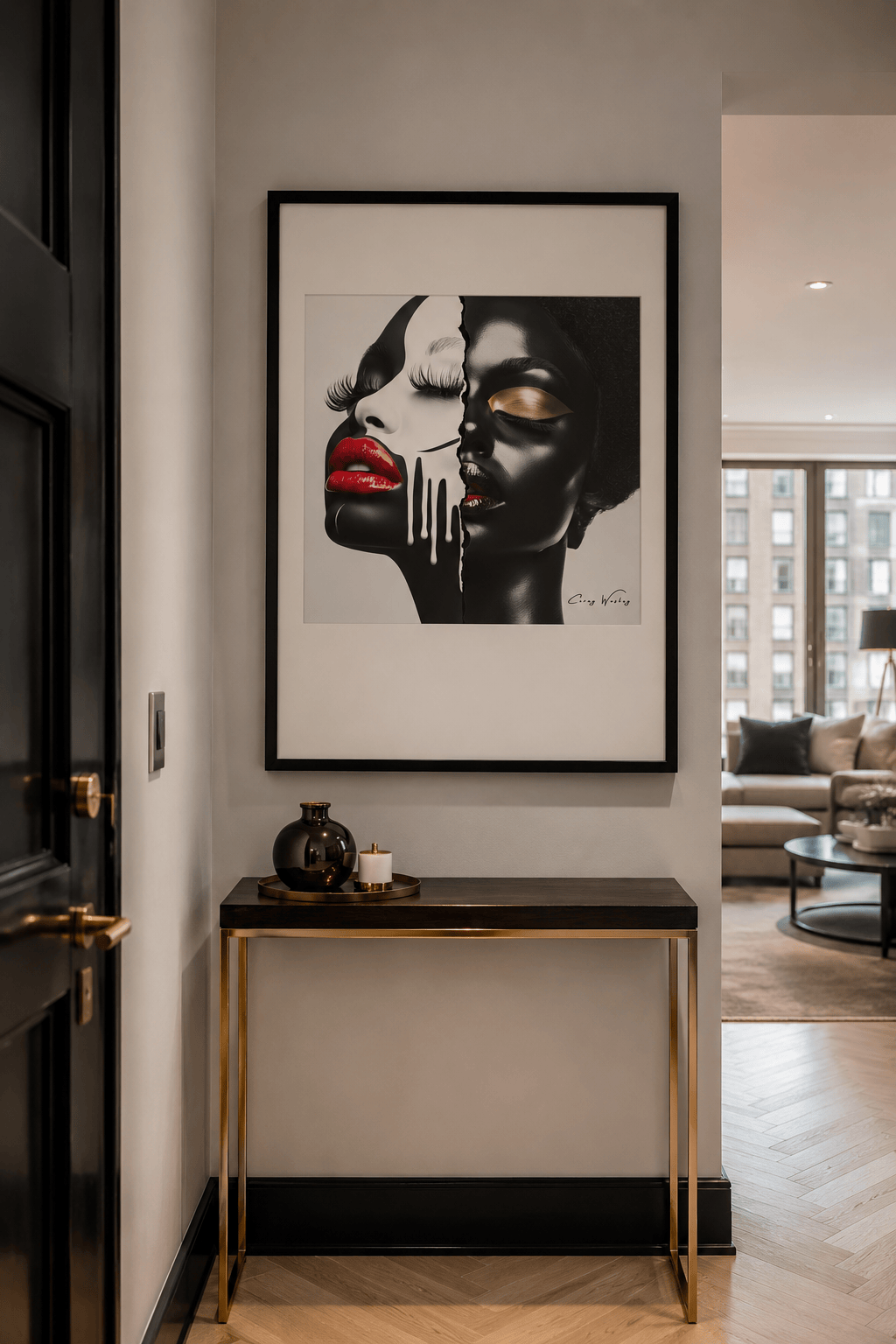 The Face That Trauma Built | Contemporary Framed Artwork, Harlem NYC by Corey Wesley, 24 × 36 in Framed Artwork contemporary artwork, Milton Wes Art. view 2