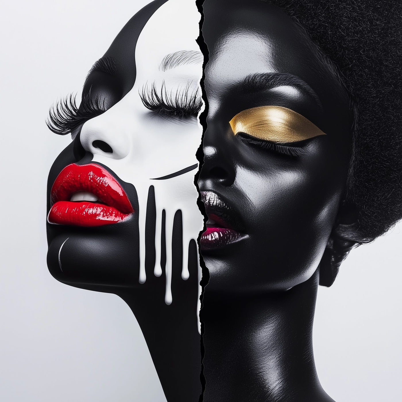 The Face That Trauma Built | Contemporary Framed Artwork, Harlem NYC by Corey Wesley, 24 × 36 in Framed Artwork contemporary artwork, Milton Wes Art. view 1