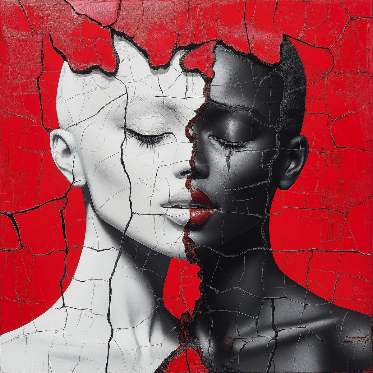 Twin Beauty by Corey Wesley, 18 × 24 in Framed Artwork contemporary artwork, Milton Wes Art. view 1