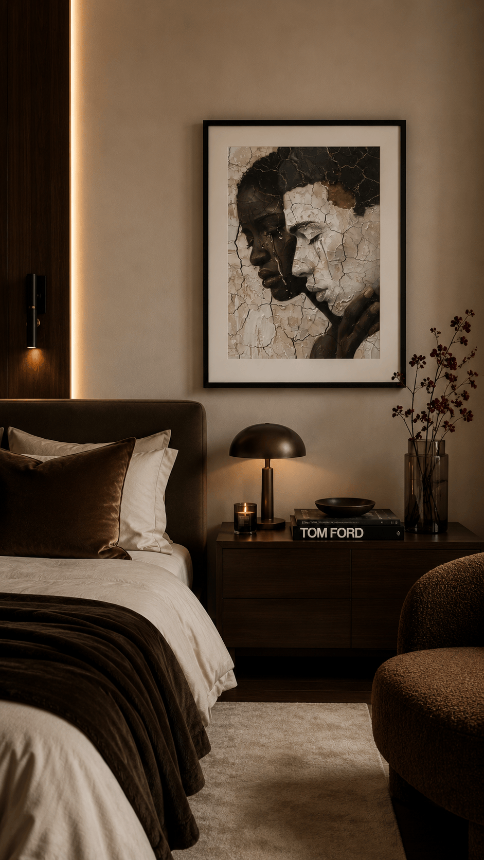 Unapologetic Embrace by Corey Wesley, 18 × 24 in Framed Artwork contemporary artwork, Milton Wes Art. view 2