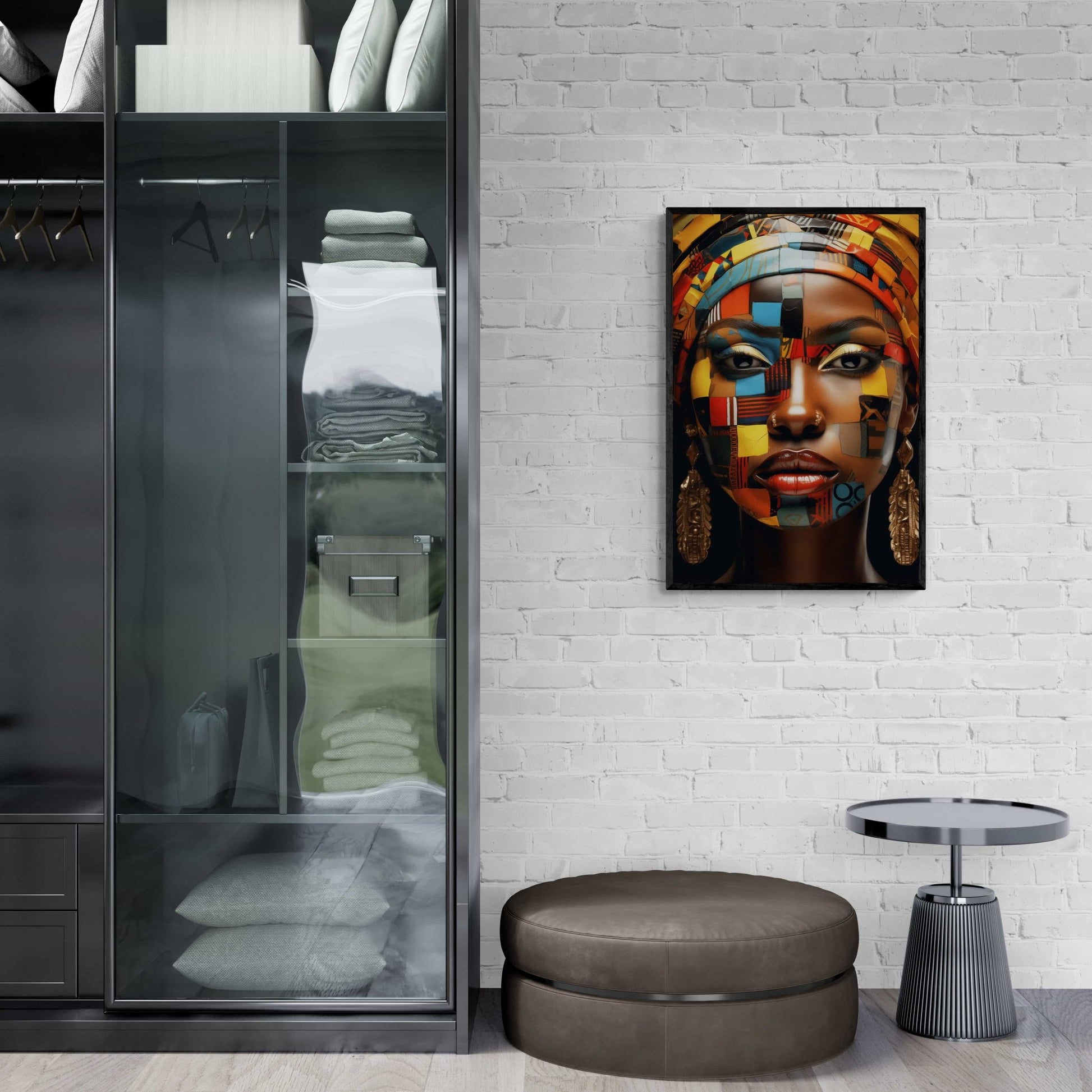AI Artistry: Celebrating Beautiful Black Women - Framed Canvas by Corey Wesley (24x36)Framed canvas - Milton Wes Art Framed Wall Art